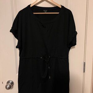 Rachel Roy Black Cotton T-Shirt Dress